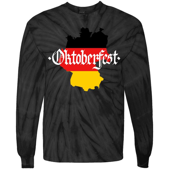 Flag of Oktoberfest Tie-Dye Long Sleeve Shirt