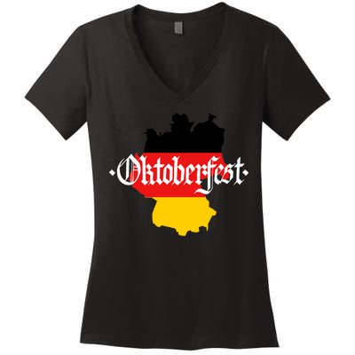 Flag of Oktoberfest Women's V-Neck T-Shirt