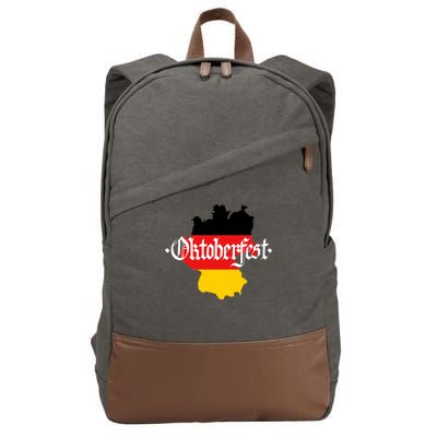 Flag of Oktoberfest Cotton Canvas Backpack