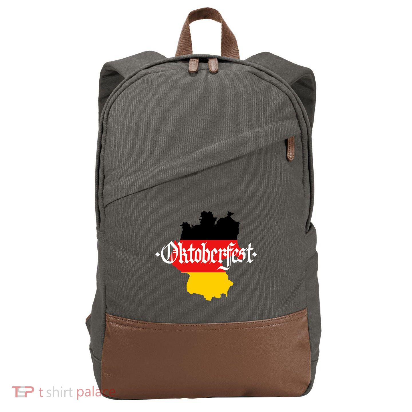 Flag of Oktoberfest Cotton Canvas Backpack