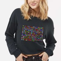 Flags of the World Cropped Pullover Crew