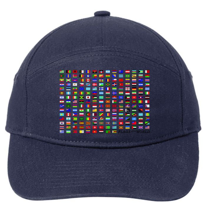 Flags of the World 7-Panel Snapback Hat