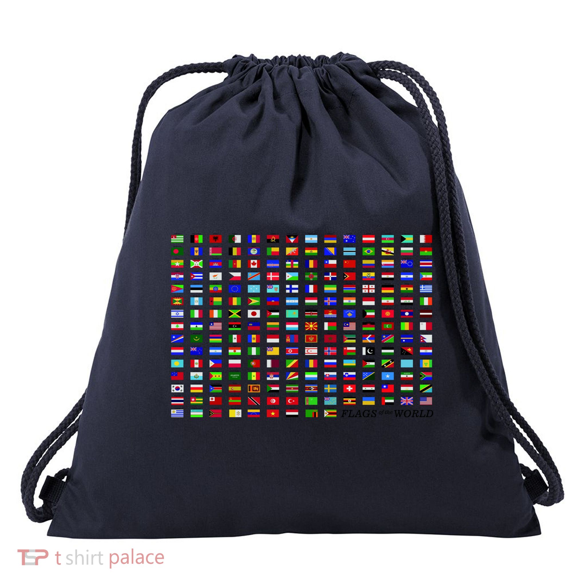 Flags of the World Drawstring Bag