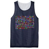 Flags of the World Mesh Reversible Basketball Jersey Tank