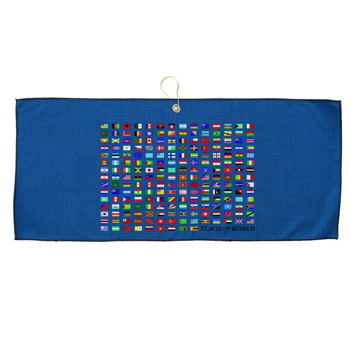 Flags of the World Large Microfiber Waffle Golf Towel