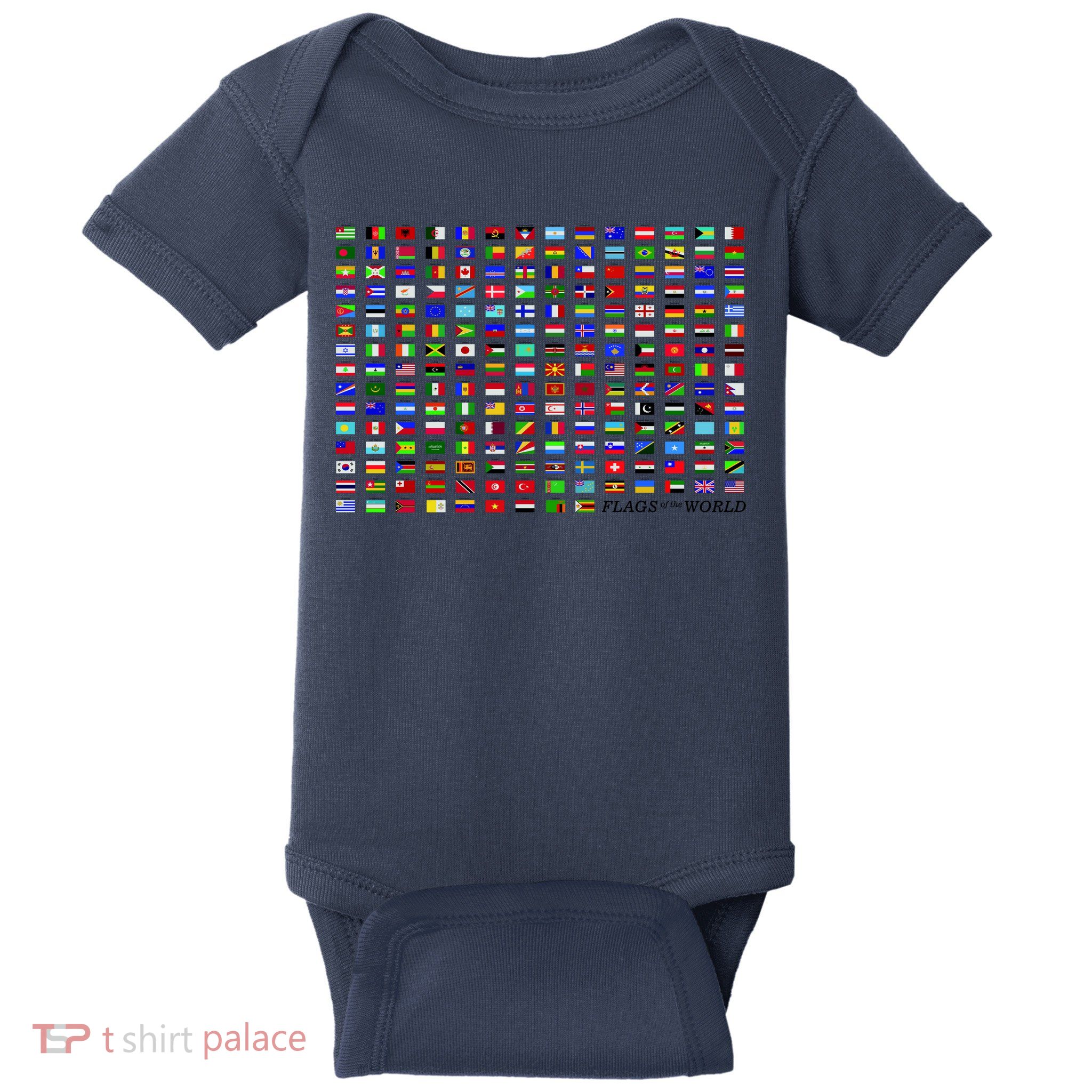 Flags of the World Baby Bodysuit
