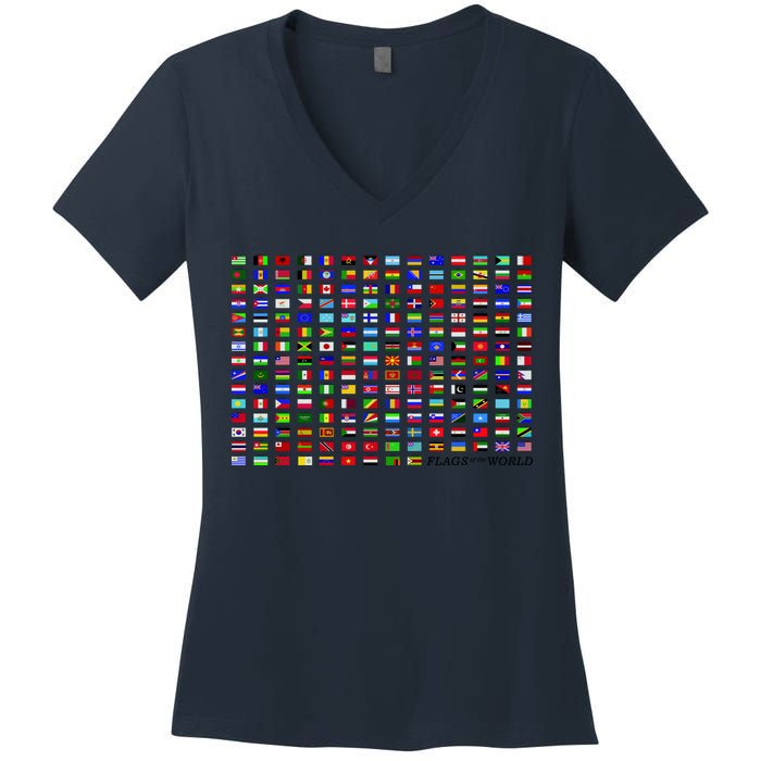 Flags of the World Women's V-Neck T-Shirt