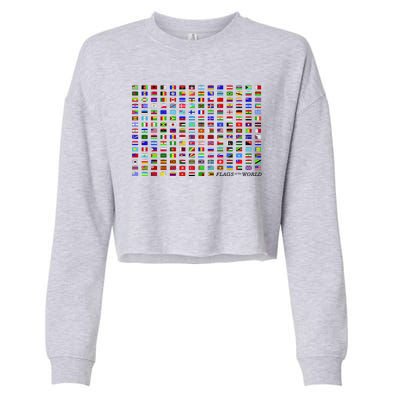 Flags of the World Cropped Pullover Crew