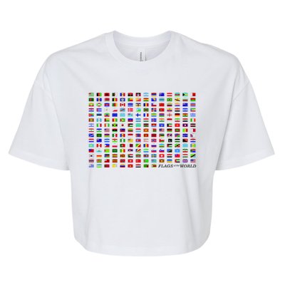 Flags of the World Bella+Canvas Jersey Crop Tee