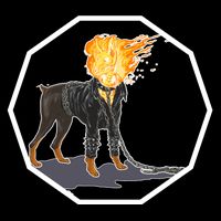 Flaming Ghost Dog On Fire Rider Doggo Cooling Performance Crew T-Shirt