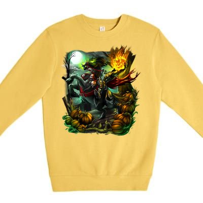 Flaming Headless Horseman Premium Crewneck Sweatshirt