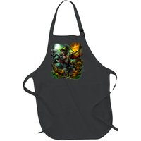 Flaming Headless Horseman Full-Length Apron With Pockets