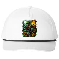 Flaming Headless Horseman Snapback Five-Panel Rope Hat