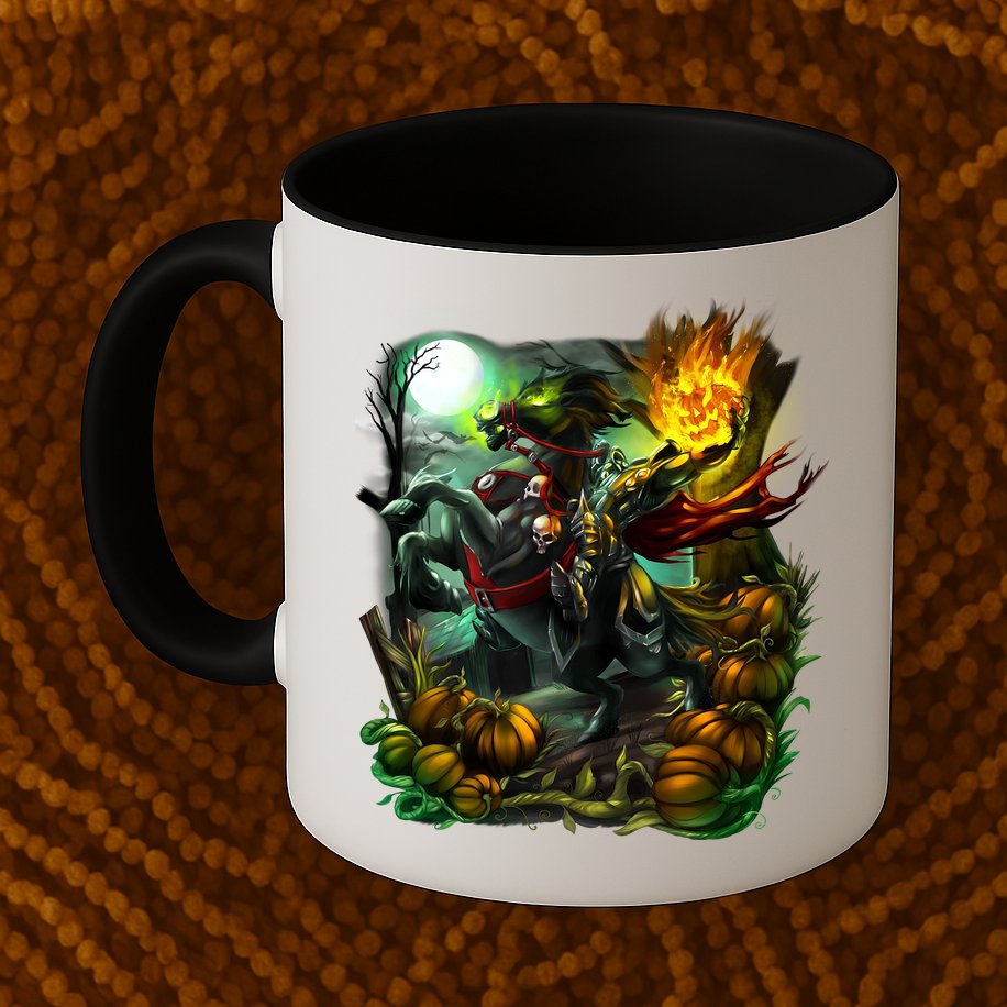 Flaming Headless Horseman Mug