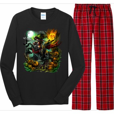 Flaming Headless Horseman Long Sleeve Pajama Set