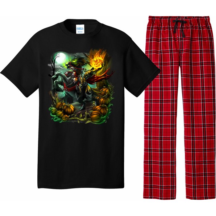 Flaming Headless Horseman Pajama Set