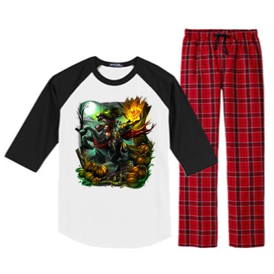 Flaming Headless Horseman Raglan Sleeve Pajama Set