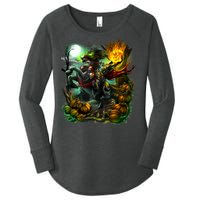 Flaming Headless Horseman Women's Perfect Tri Tunic Long Sleeve Shirt