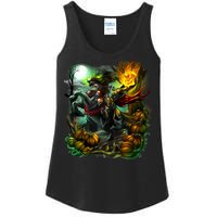 Flaming Headless Horseman Ladies Essential Tank