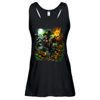 Flaming Headless Horseman Ladies Essential Flowy Tank