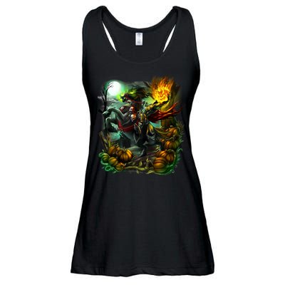 Flaming Headless Horseman Ladies Essential Flowy Tank