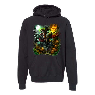 Flaming Headless Horseman Premium Hoodie