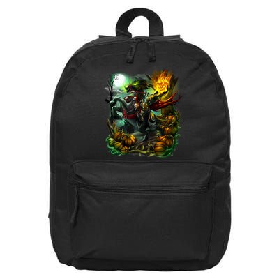 Flaming Headless Horseman 16 in Basic Backpack