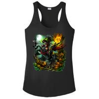 Flaming Headless Horseman Ladies PosiCharge Competitor Racerback Tank