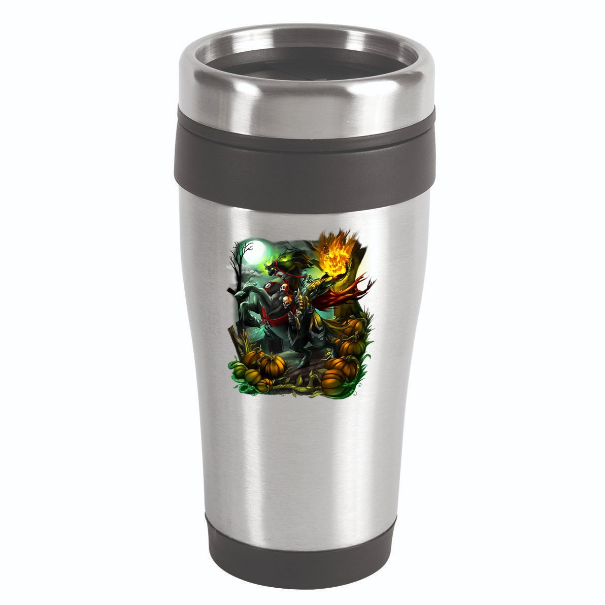 Flaming Headless Horseman 16oz Travel Tumbler
