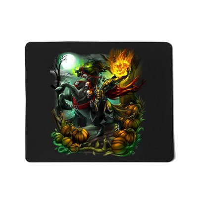 Flaming Headless Horseman Mousepad