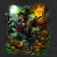Flaming Headless Horseman Large Microfiber Waffle Golf Towel