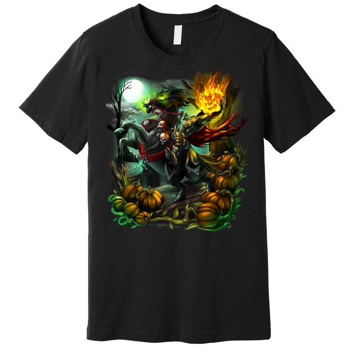 Flaming Headless Horseman Premium T-Shirt