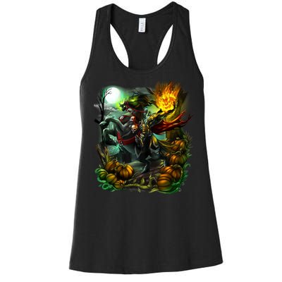 Flaming Headless Horseman Women's Racerback Tank