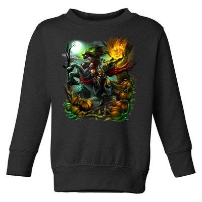 Flaming Headless Horseman Toddler Sweatshirt