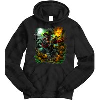 Flaming Headless Horseman Tie Dye Hoodie