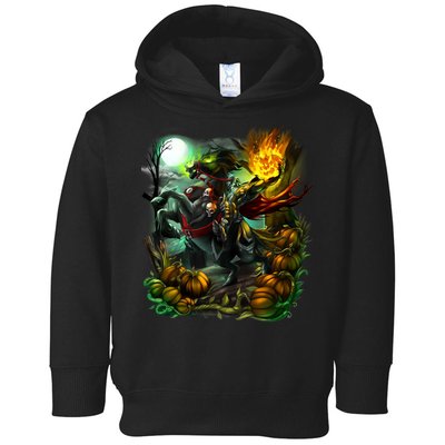 Flaming Headless Horseman Toddler Hoodie