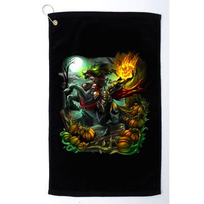 Flaming Headless Horseman Platinum Collection Golf Towel