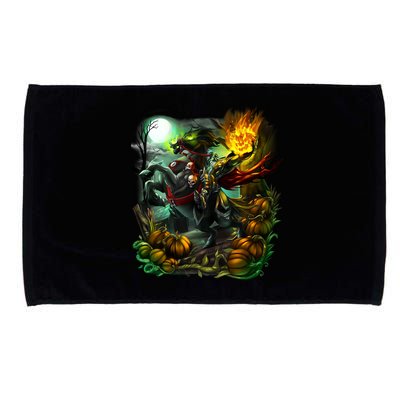 Flaming Headless Horseman Microfiber Hand Towel