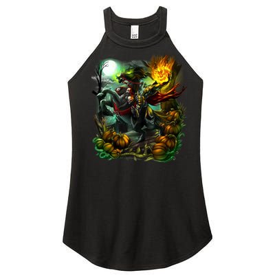 Flaming Headless Horseman Women's Perfect Tri Rocker Tank