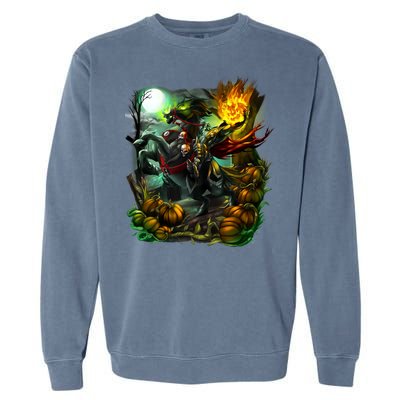 Flaming Headless Horseman Garment-Dyed Sweatshirt