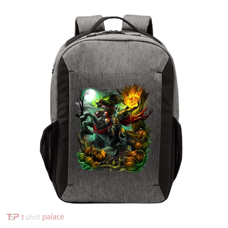 Flaming Headless Horseman Vector Backpack