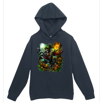 Flaming Headless Horseman Urban Pullover Hoodie