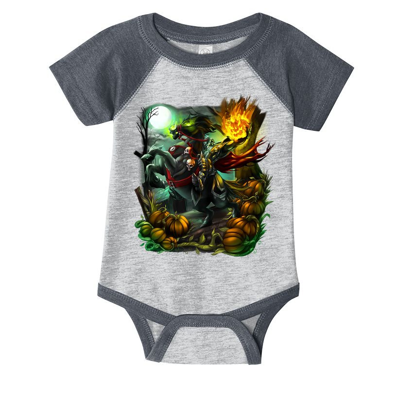Flaming Headless Horseman Infant Baby Jersey Bodysuit