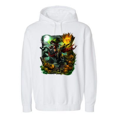 Flaming Headless Horseman Garment-Dyed Fleece Hoodie