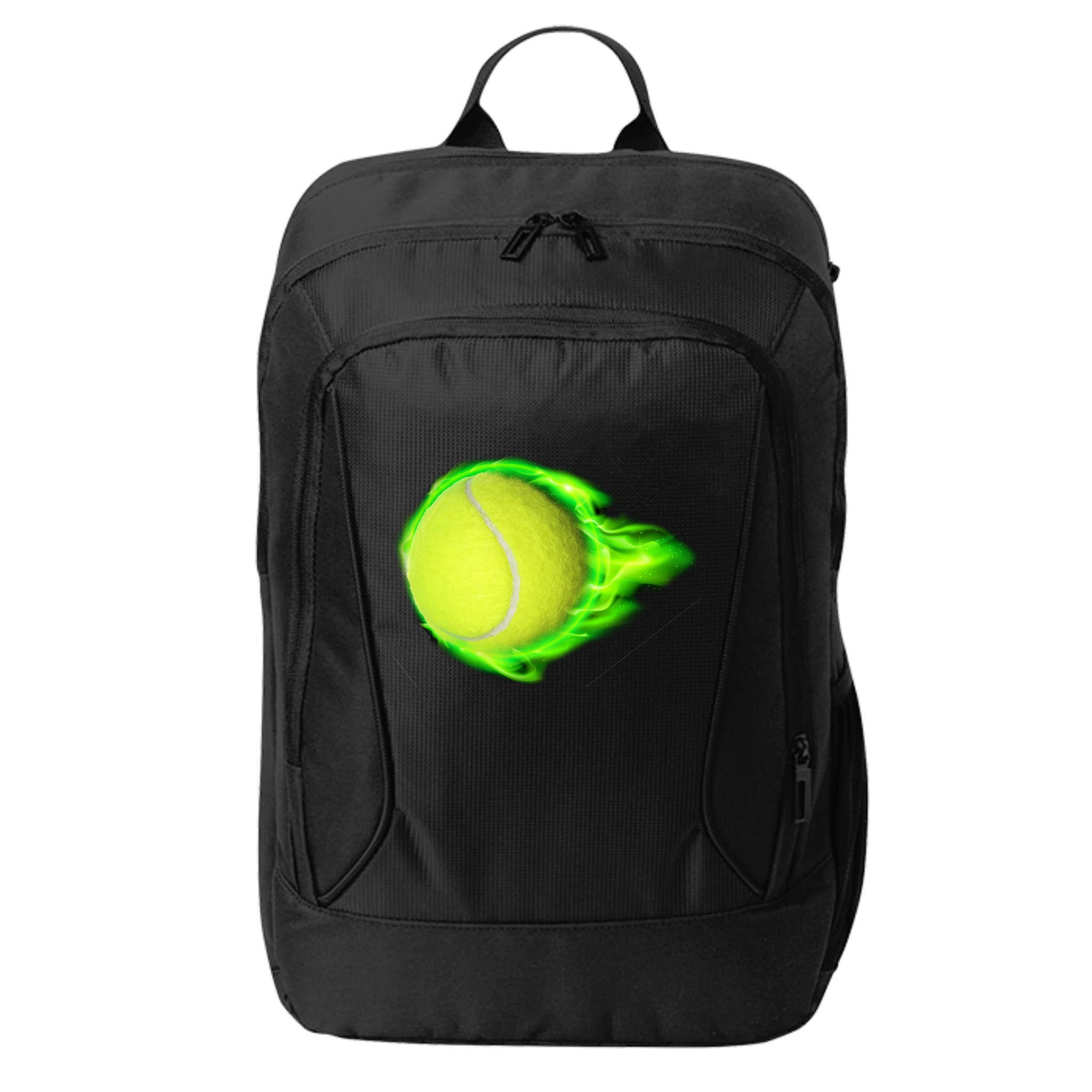 Flaming Tennis Ball City Backpack