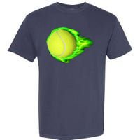 Flaming Tennis Ball Garment-Dyed Heavyweight T-Shirt