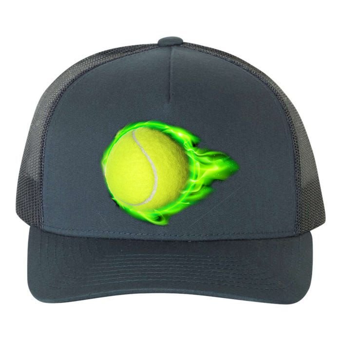 Flaming Tennis Ball Yupoong Adult 5-Panel Trucker Hat