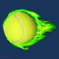 Flaming Tennis Ball T-Shirt