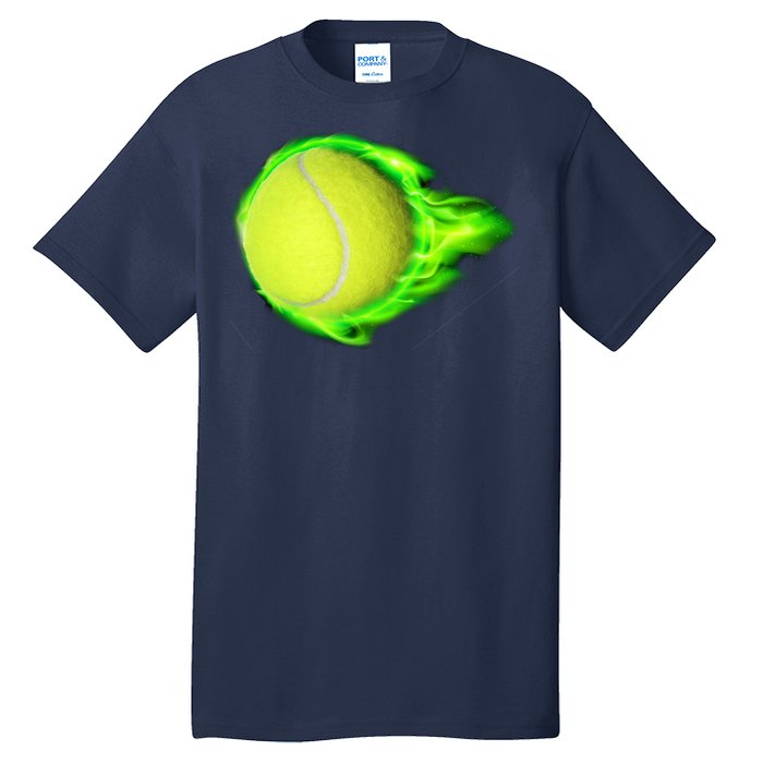 Flaming Tennis Ball Tall T-Shirt