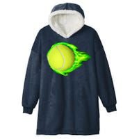 Flaming Tennis Ball Hooded Wearable Blanket